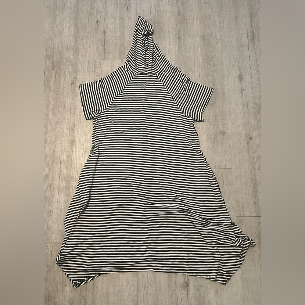LIVI Lane Bryant Striped Hooded Dress - Picture 2 of 11